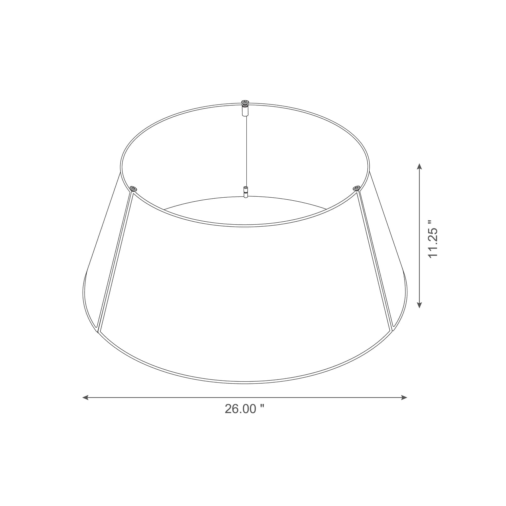 Glitzhome® Washed White 26" Woven Metal Tree Collar